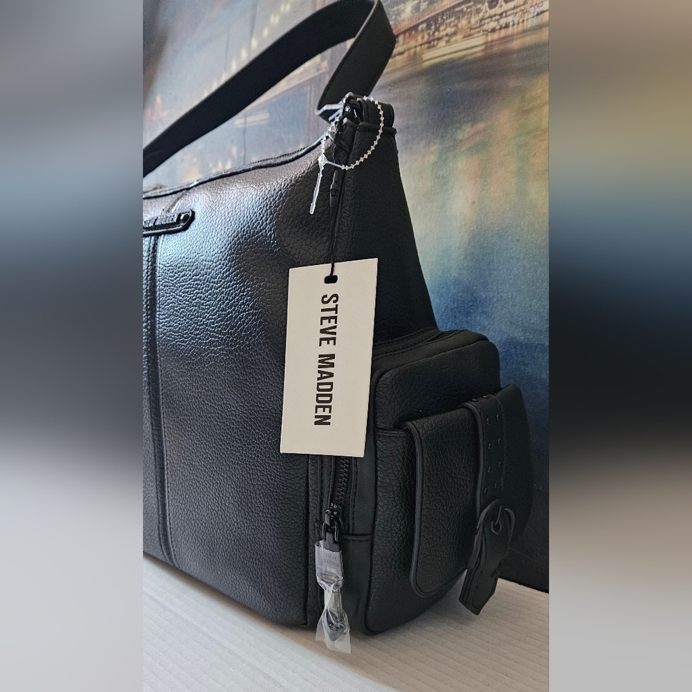 Steve Madden Black Hobo Bag NWT - Picture 5 of 16